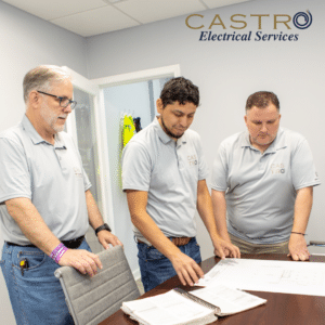Residential electrical services in Montgomery County. Castro is standing by to upgrade your electrical panel.