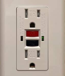 Photo of a GFCI outlet.
