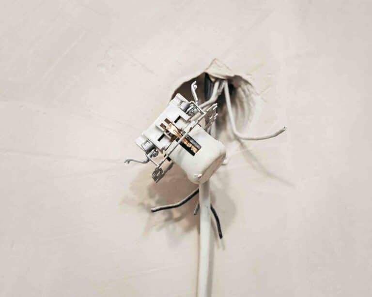 A photo of a smoke detector installation.