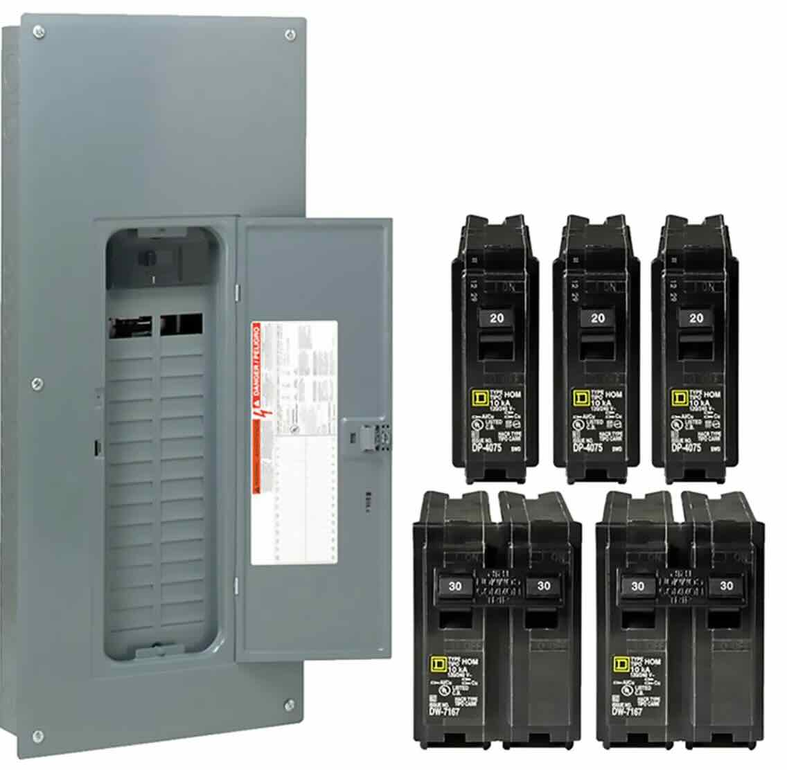 A photo of an electrical panel upgrade.